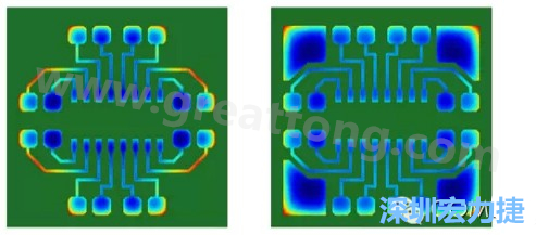 通过仿真，可以快速简单地重新设计并计算不同图形布局所得到的厚度均匀性-深圳宏力捷