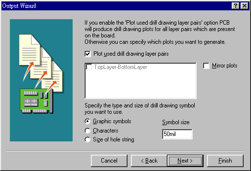 输出文件精灵再询问是否要建立钻孔文件，以及导孔文件？