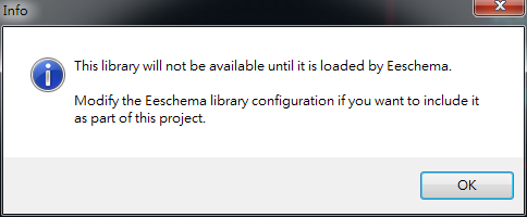 存档离开。它会提醒你，要增加library搜寻路径， 不然无法在library browser 找到你的library 