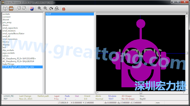 目前这个Library IT_robot_logo_new.mod 只有一个footprint。如何增加更多footprint 到这个library 中呢?