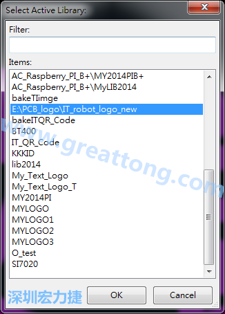 若要存到另外一个library 里， 要点选在File->Current library 重新再选择Active Library， 就可以点选 File->Save Module in Acitve library 